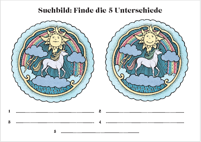 Einhorn Rätsel PDF